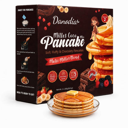 Millet Coco Pancake Mix, Ready to Cook, 250g x 2, Pantry Pack