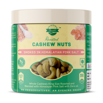 Roasted Cashew Himalayan Pink Salt, Tossed with Virgin Olive Oil 250g