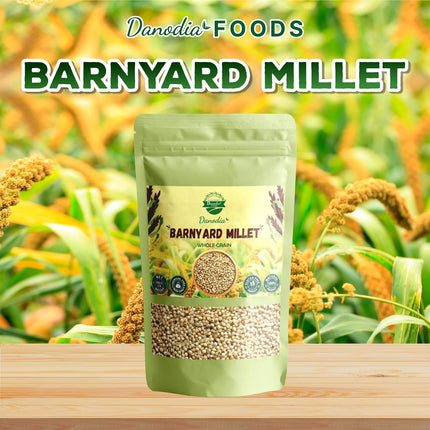 Danodia Foods Barnyard Millet (1KG) 2.2 Lbs | Rich in Protein, Fiber, Vitamins | Non-GMO, Gluten Free Diet, Low GI | 100% Unpolished, Grown By Small Farmers