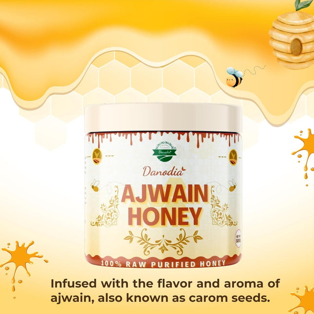 Organic Ajwain Honey, Pure, Unprocessed, Purified Honey