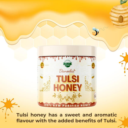 Organic Tulsi Honey, Raw & Unprocessed but Purified Honey