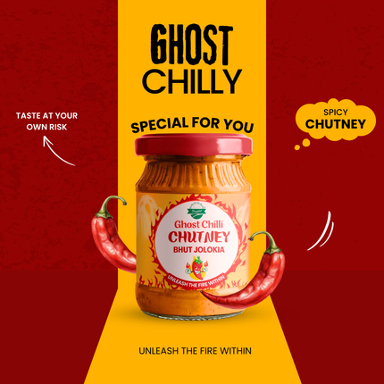 Danodia Foods Ghost Chili Chutney, Bhut Jolokia - Extra Hot, 1 Million, SHU-3.5 oz