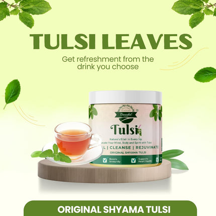 Danodia Foods Himalayan Tulsi Leaves (Holy Basil) Dried 50g/1.7 oz | 100% Natural Tulsi Tea | Packed in Sealed Plastic Can with Aluminium Lid