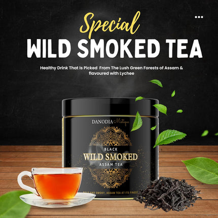 Real Organic Assam Black Tea, Strong Flavour - Wild Smoked 100g