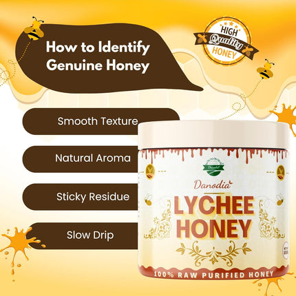 Organic Litchi Honey, Pure & Unprocessed but Purified Honey