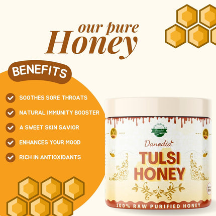 Organic Tulsi Honey, Raw & Unprocessed but Purified Honey