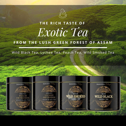 Real Organic Assam Black Tea, Strong Flavour - Wild Smoked 100g