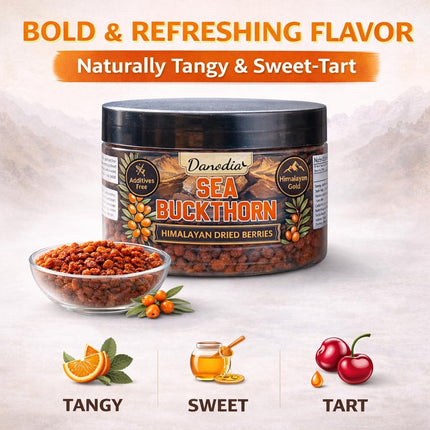Sea Buckthorn Dried Berries, Himalayan Sea Berry, 80g, Vegan