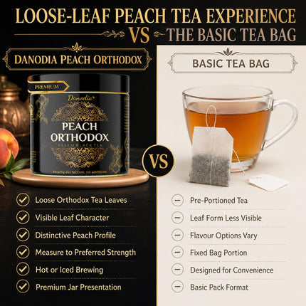 Organic PEACH ORTHODOX ASSAM BLACK TEA (3.5oz/100g) 50+ servings