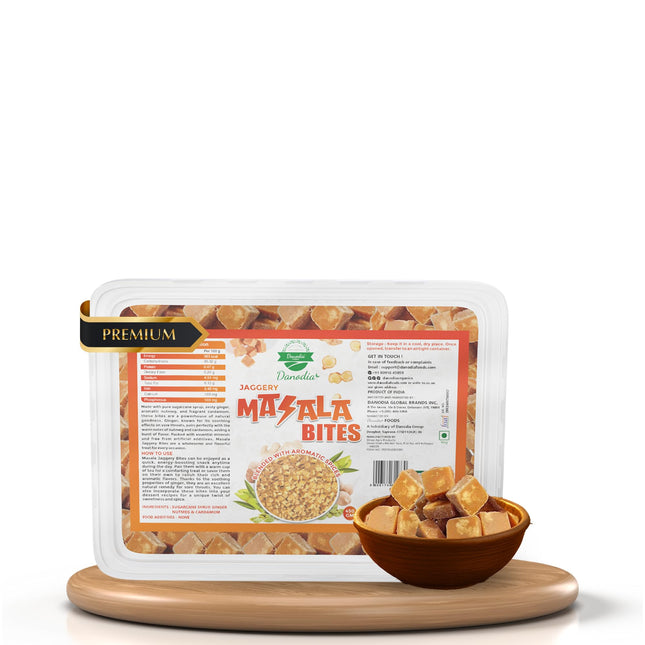 Organic Masala Jaggery Bites, Cane Gur Sweetener, 1 lb