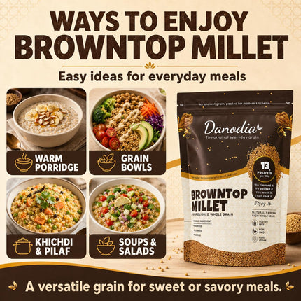 Organic Browntop Millet Grain, Whole Grain, Gluten-Free, 2 lb