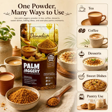 Organic Palm Jaggery Powder, 1 lb | Traditional Sweetener