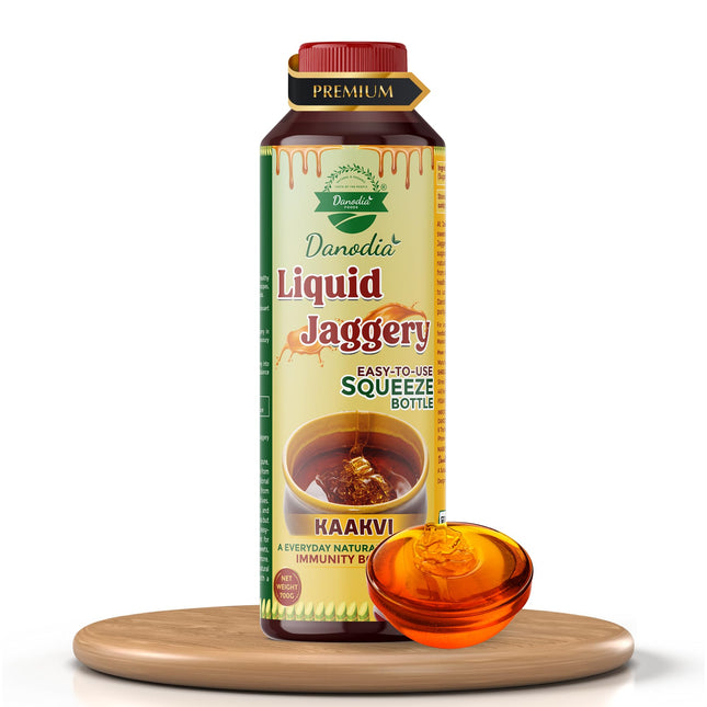 Organic Liquid Jaggery Syrup, Gur Sweetener, 700g, Gur Cane