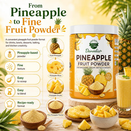 Pineapple Powder Mix, Smoothies & Baking, 200g, for Smoothies
