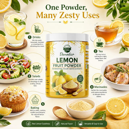 Lemon Powder, Smoothies & Baking, 200g Pack, Smoothie Pantry