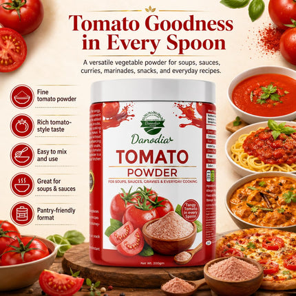 Tomato Powder, Soups & Sauces, 200g Pack, for Drinks & Baking