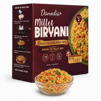 Kodo Millet Biryani Mix, Ready to Cook, 250g x 2, Pantry Pack