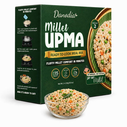 Instant Millet Upma Mix, Ready to Cook, 250g x 2, Pantry Pack