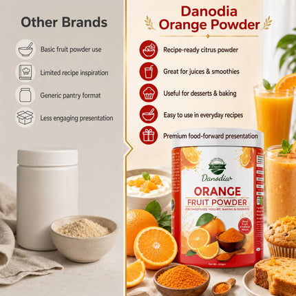 Orange Powder, Smoothies & Baking, 200g Pack, Smoothie Pantry