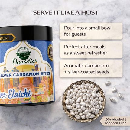 Silver Sweet Elaichi Mukhwas, Indian Mukhwas, 100g, US Pantry