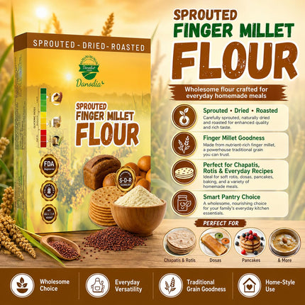 Organic Sprouted Finger Millet Flour 2lbs