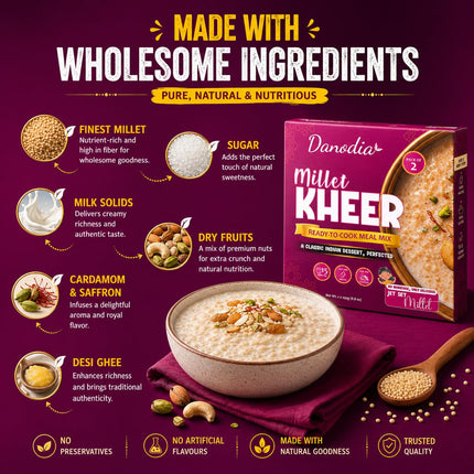 Millet Kheer Mix, Ready to Cook, 250g x 2, Quick Indian Meal