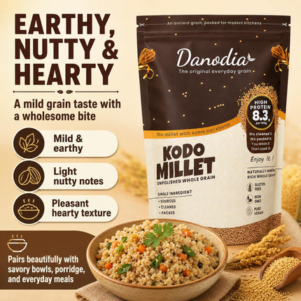Organic Kodo Millet Grain, Whole Grain, Gluten-Free, 2 lb