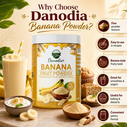 Banana Powder, Smoothies & Baking, 200g Pack, Smoothie Pantry