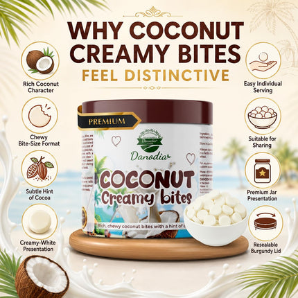 Chocolate Coconut Creamy Bites, Chewy Indian Candy, 300g Pack