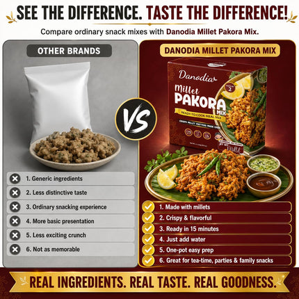 Millet Pakora Mix, Ready to Cook, 250g x 2, Quick Indian Meal