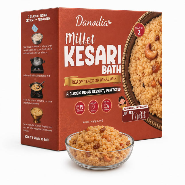 Millet Kesari Mix, Ready to Cook, 250g x 2, Quick Indian Meal