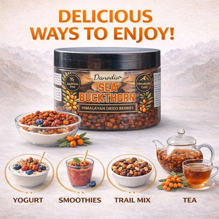Sea Buckthorn Dried Berries, Himalayan Sea Berry, 80g, Vegan
