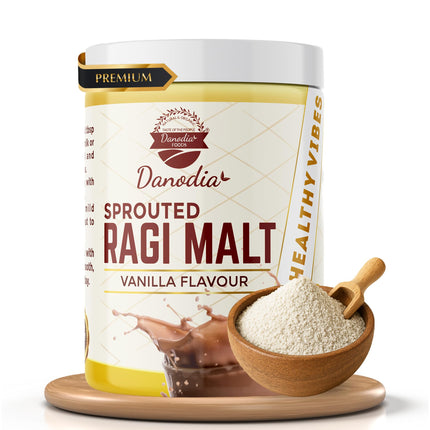 Sprouted Ragi Malt Drink Mix, Vanilla, 400g Pack, Gluten-Free