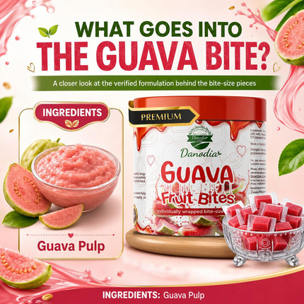 Guava Fruit Bites Candy Snack, Chewy Indian Candy, 300g, Pack
