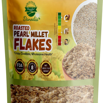 Organic Pearl Millet Bajra Flakes, Breakfast Cereal, 1 lb