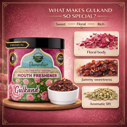 Gulkand Rose Mukhwas, Indian Mukhwas, 100g Pack, Indian Snack
