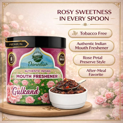 Gulkand Rose Mukhwas, Indian Mukhwas, 100g Pack, Indian Snack