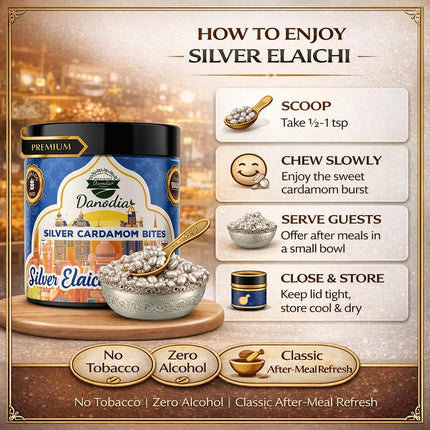 Silver Sweet Elaichi Mukhwas, Indian Mukhwas, 100g, US Pantry