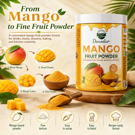 Mango Powder, Smoothies & Baking, 250g Pack, Smoothie Pantry
