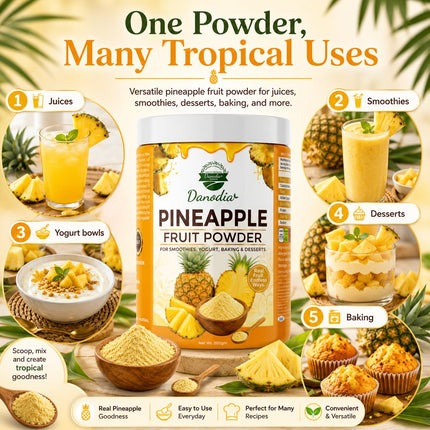 Pineapple Powder Mix, Smoothies & Baking, 200g, for Smoothies
