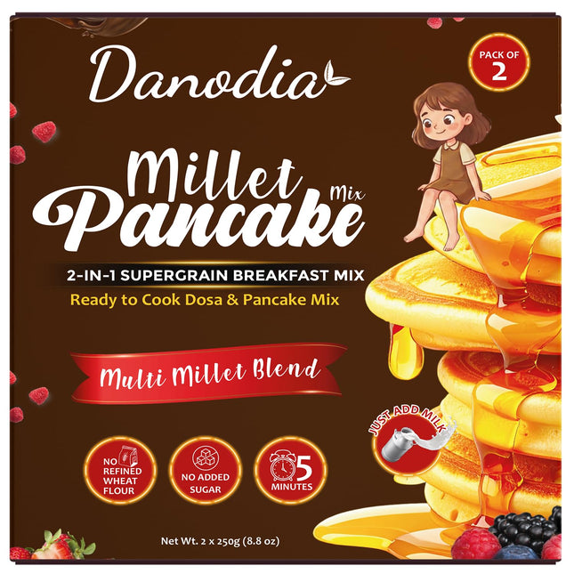 Millet Pancake Mix, Ready to Cook, 250g x 2, South Indian Mix