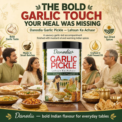 Garlic Pickle 300g (10.58 oz), Traditional Indian Pickle Condiment