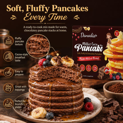 Millet Coco Pancake Mix, Ready to Cook, 250g x 2, Pantry Pack