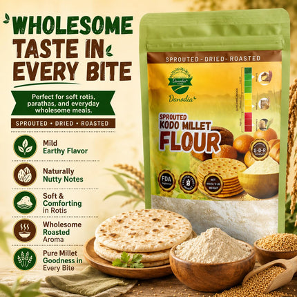 Organic Sprouted Kodo Millet Flour, 2 lb, Gluten-Free