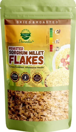 Organic Sorghum Millet Jowar Flakes, Cereal, 1 lb Pack