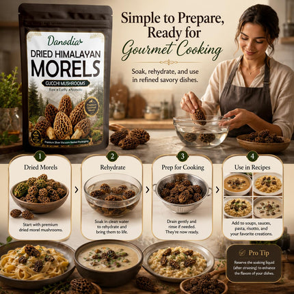 Dried Morel Mushrooms, Gourmet Wild Mushrooms, 56g
