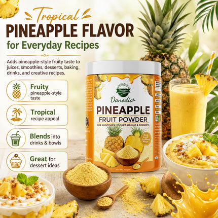 Pineapple Powder Mix, Smoothies & Baking, 200g, for Smoothies