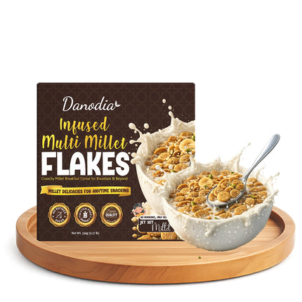 Organic Infused Multi Millet Breakfast Flakes Cereal, 350g