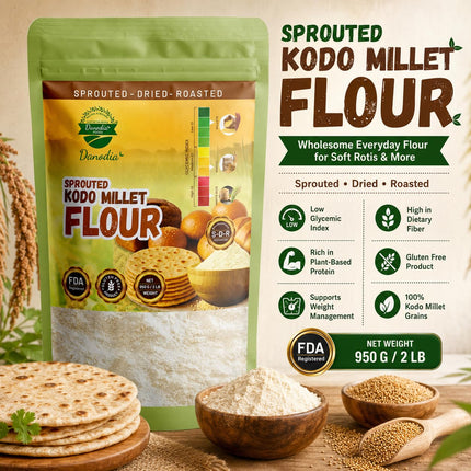Organic Sprouted Kodo Millet Flour, 2 lb, Gluten-Free