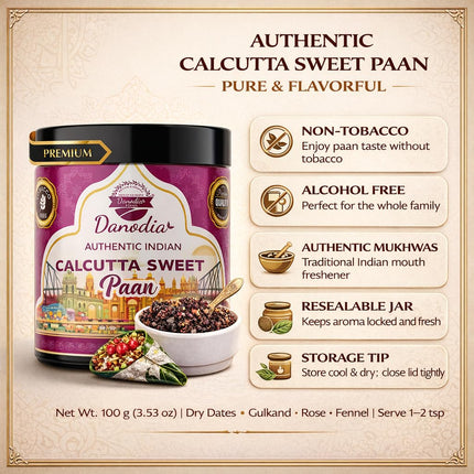 Calcutta Sweet Paan Indian Mukhwas, Indian Mukhwas, 100g Pack